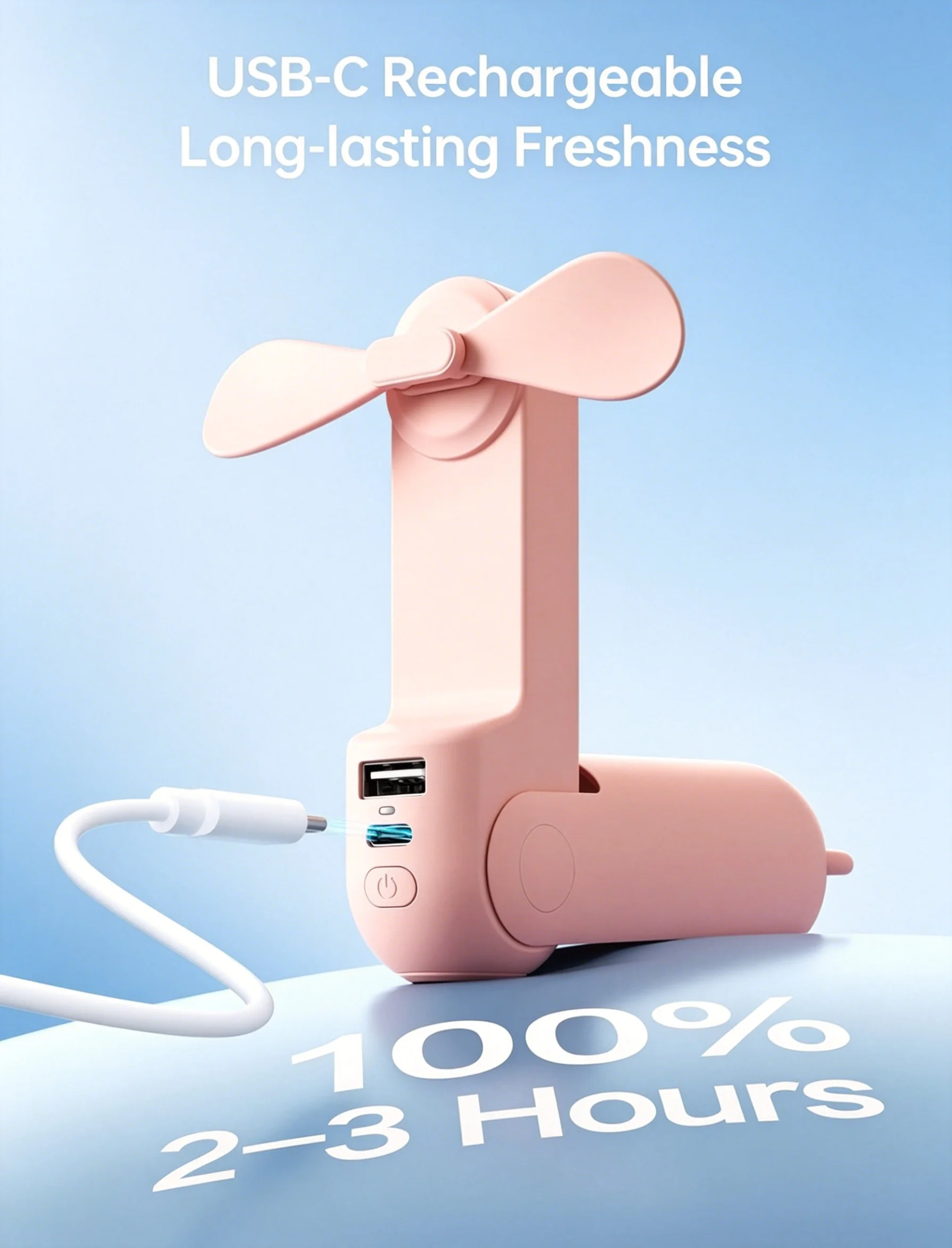 3 IN 1 Handheld Mini Fan USB Rechargeable, Portable Fan Power Bank Flashlight, 19H Max Cooling, Pocket-Sized for Travel Cruise Concerts Makeup, 2026 Summer Gifts for Women
3 IN 1 Handheld Mini Fan USB Rechargeable, Portable Fan Power Bank Flashlight, 19H Max Cooling, Pocket-Sized for Travel Cruise Concerts Makeup, 2026 Summer Gifts for Women