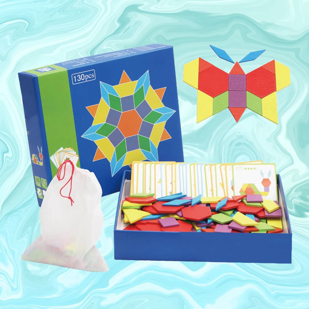 155pcs Early Learning Jigsaw Puzzle Board Wooden Educational Toy for Kids Shape Color Recognition Fun Tangram Seven Piece Game
155pcs Early Learning Jigsaw Puzzle Board Wooden Educational Toy for Kids Shape Color Recognition Fun Tangram Seven Piece Game