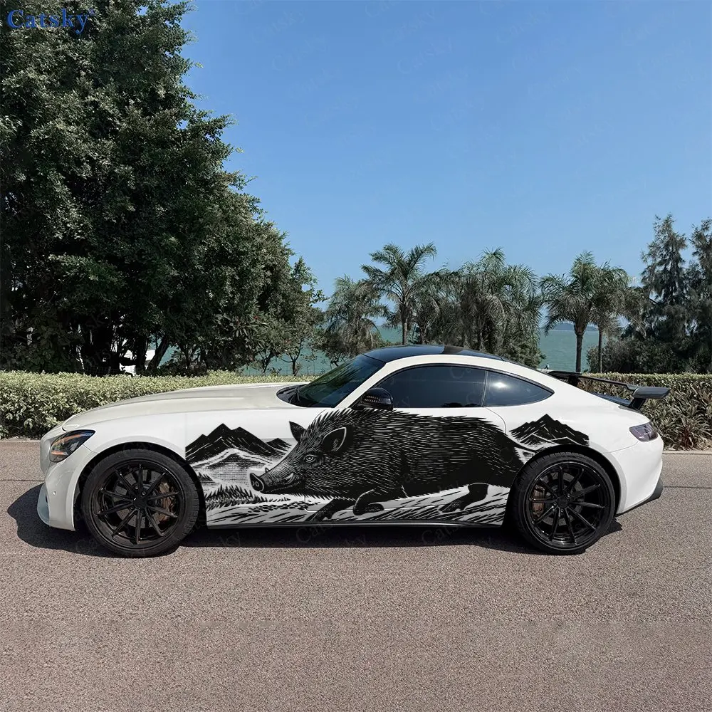 2pcs Snow Mountain Boar Shadow Car Side Wraps, Self-Adhesive PVC Waterproof & Scratch-Resistant Stickers, Car Accessory Gift
2pcs Snow Mountain Boar Shadow Car Side Wraps, Self-Adhesive PVC Waterproof & Scratch-Resistant Stickers, Car Accessory Gift