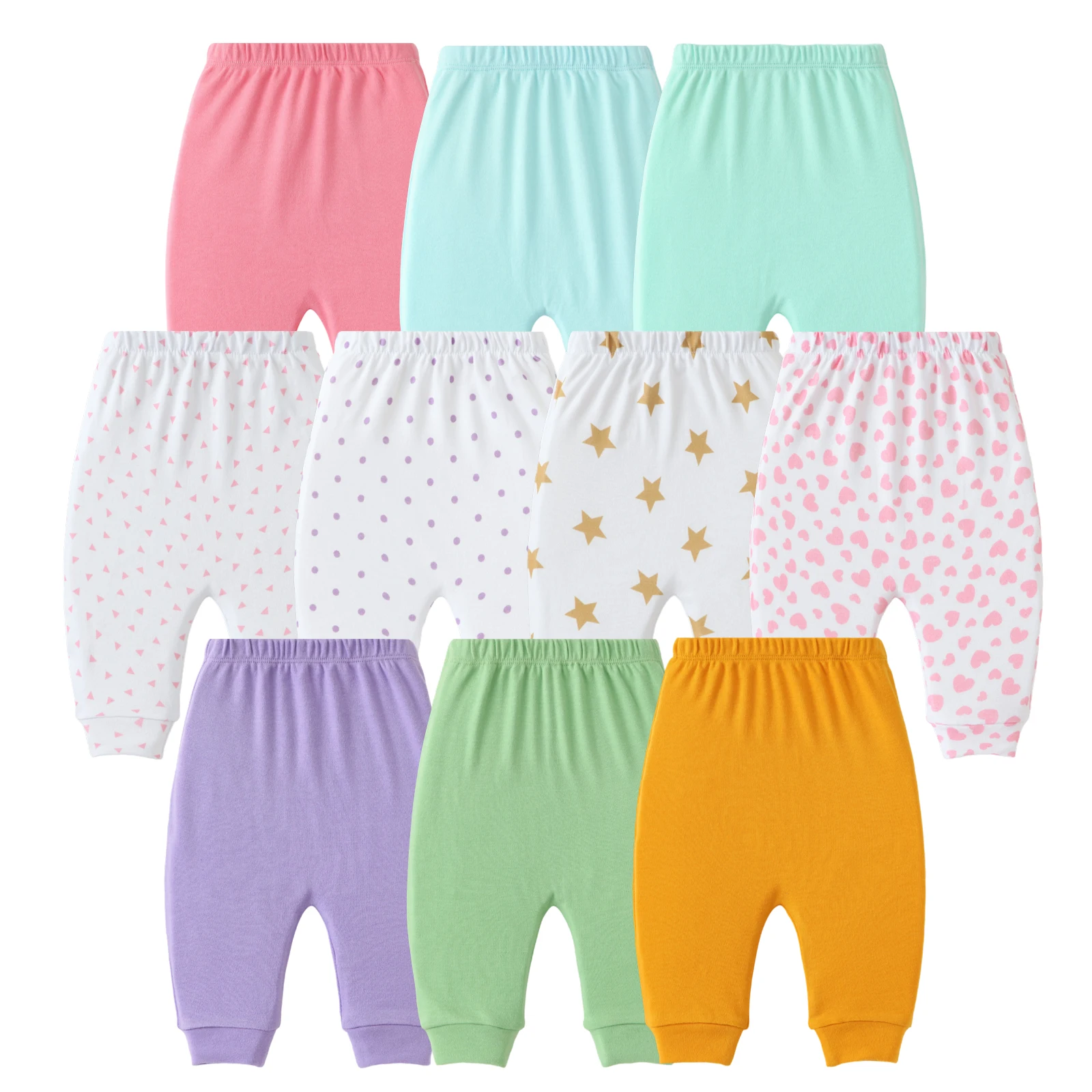 Baby Pants for Boys & Girls: Soft Cotton, Comfy, Ample Diaper Room 0-36 Months, Cute Print, 10 Pack
Baby Pants for Boys & Girls: Soft Cotton, Comfy, Ample Diaper Room 0-36 Months, Cute Print, 10 Pack