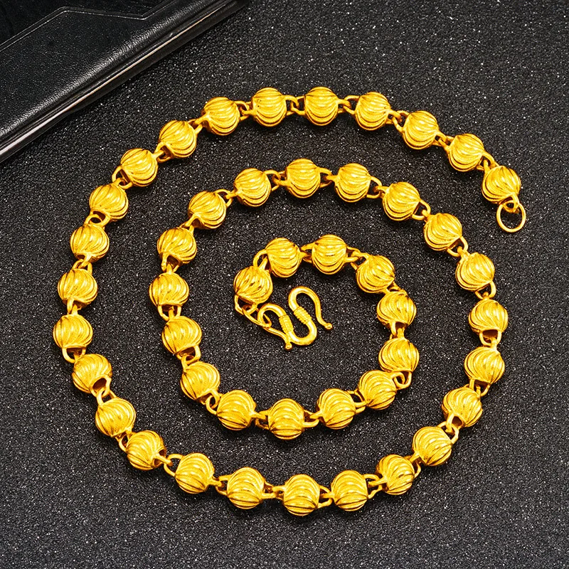 Dominant Buddhist Bead Necklace Men 24K Gold AU999 - Plump bold beads, smooth texture, 24K/AU999 pure gold, steady aura for men
Dominant Buddhist Bead Necklace Men 24K Gold AU999 - Plump bold beads, smooth texture, 24K/AU999 pure gold, steady aura for men