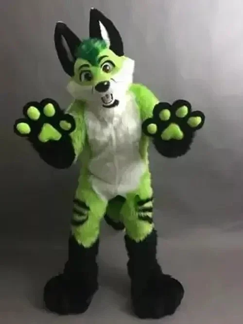 Christmas Green Black White Long Fur Furry Husky Dog Wolf Fox Fursuit Mascot Costume Adult Cartoon Character Suit Real Play Tra
Christmas Green Black White Long Fur Furry Husky Dog Wolf Fox Fursuit Mascot Costume Adult Cartoon Character Suit Real Play Tra