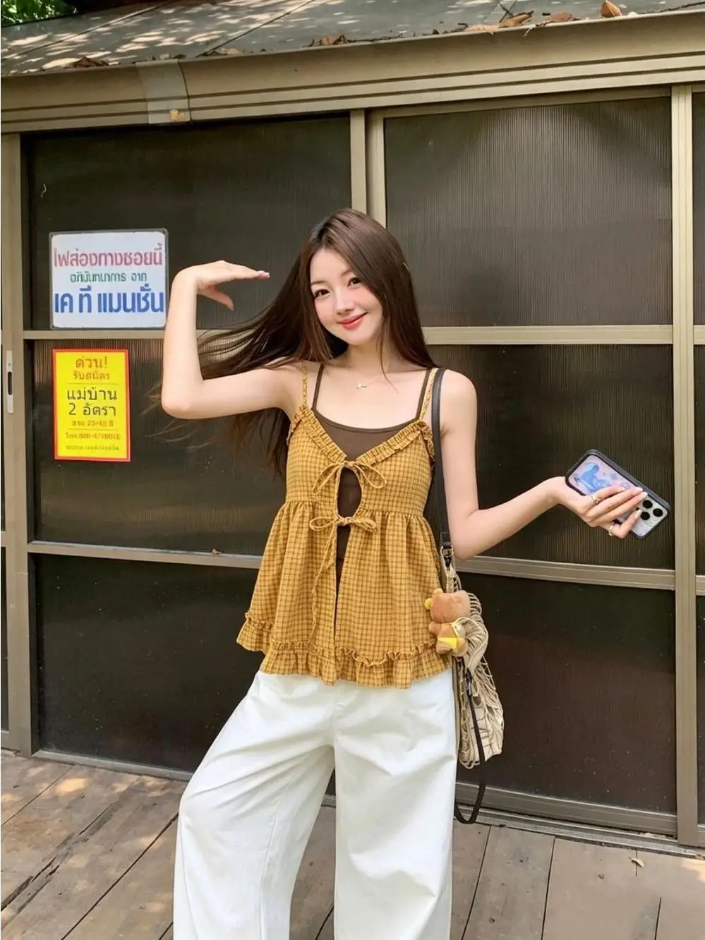 Sexy Anti-Aging Summer 2026 New Plaid Halter Neck Base Layer Backless Two-Piece Set for Women High Waist Knot Short...
Sexy Anti-Aging Summer 2026 New Plaid Halter Neck Base Layer Backless Two-Piece Set for Women High Waist Knot Short...