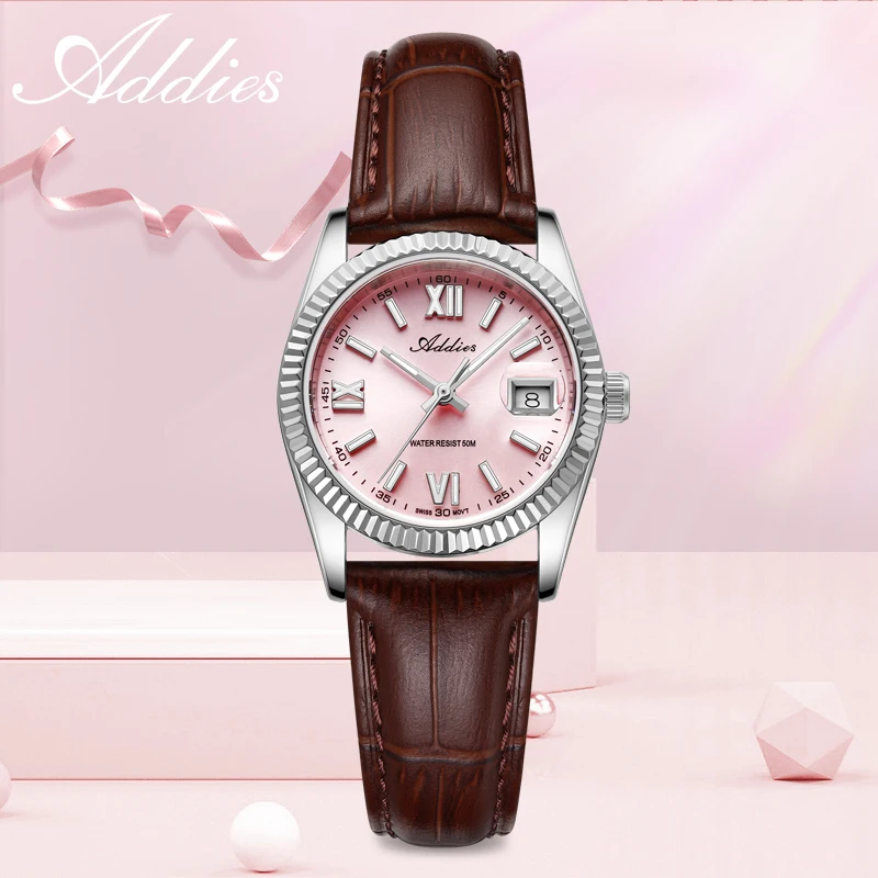 Addies Date Display Sapphire Glass Watches Swiss 585 Super Luminous Women's Watches 5Bar Waterproof Stainless Steel Wristwatch
Addies Date Display Sapphire Glass Watches Swiss 585 Super Luminous Women's Watches 5Bar Waterproof Stainless Steel Wristwatch