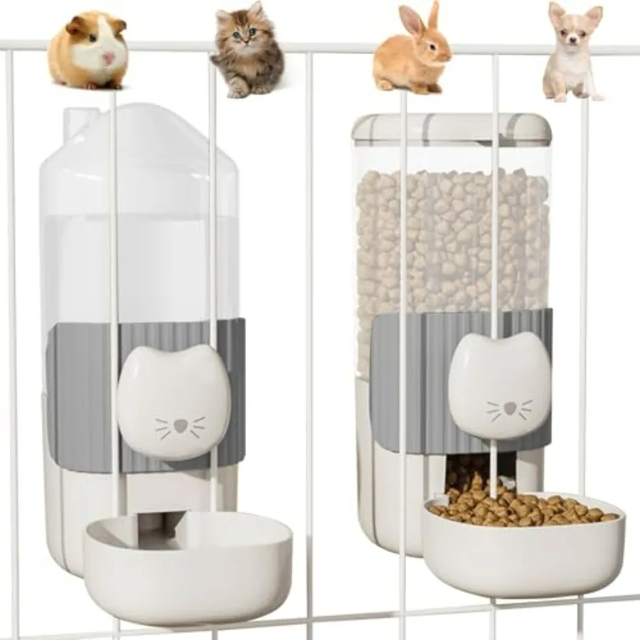 34oz Hanging Automatic Cat Food and Water Dispenser, 1L Auto Gravity Pet Feeder Set, Cage Cat Dog Feeder for Kitten Puppy Bunny
34oz Hanging Automatic Cat Food and Water Dispenser, 1L Auto Gravity Pet Feeder Set, Cage Cat Dog Feeder for Kitten Puppy Bunny