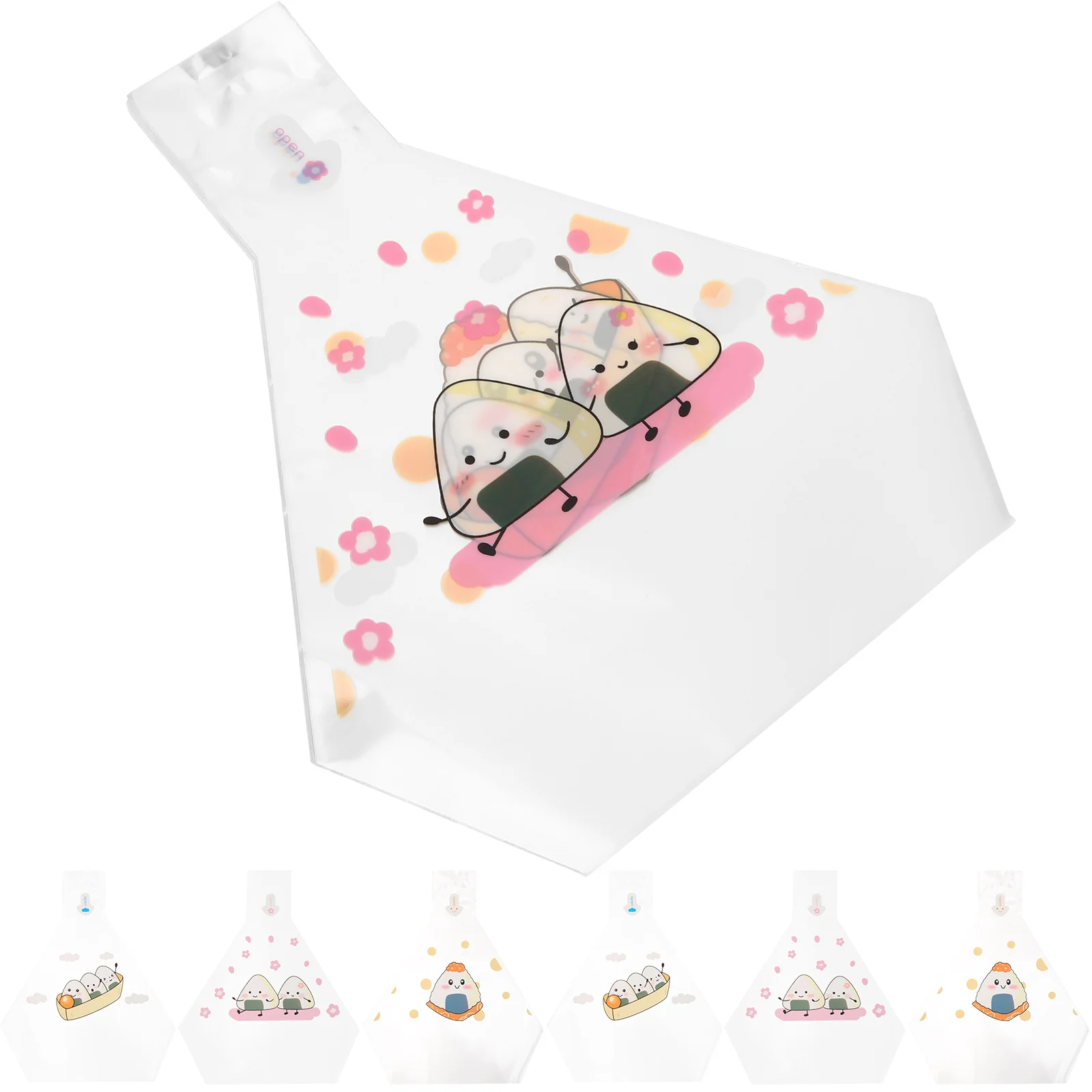 50pcs Rice Ball Packaging Bags Cute Disposable Triangle Onigiri Wrappers Sushi Bags For Restaurants Food Storage
50pcs Rice Ball Packaging Bags Cute Disposable Triangle Onigiri Wrappers Sushi Bags For Restaurants Food Storage