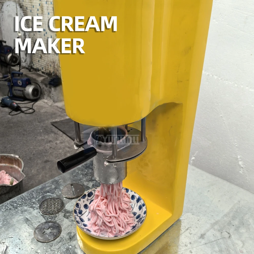 Noodle Spaghetti Shape Ice Cream Machine Commercial Dondurma Yapma Makinası Hard Squeezer Forming Tool
Noodle Spaghetti Shape Ice Cream Machine Commercial Dondurma Yapma Makinası Hard Squeezer Forming Tool