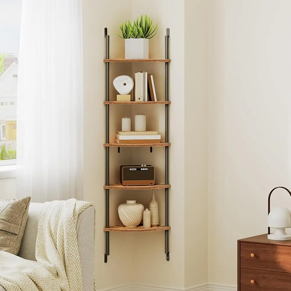 5-Tier Corner Floating Shelf Wall Mounted, Corner Storage Rack, Plant Display Shelf, Bookshelf For Wall In Living Room,
5-Tier Corner Floating Shelf Wall Mounted, Corner Storage Rack, Plant Display Shelf, Bookshelf For Wall In Living Room,