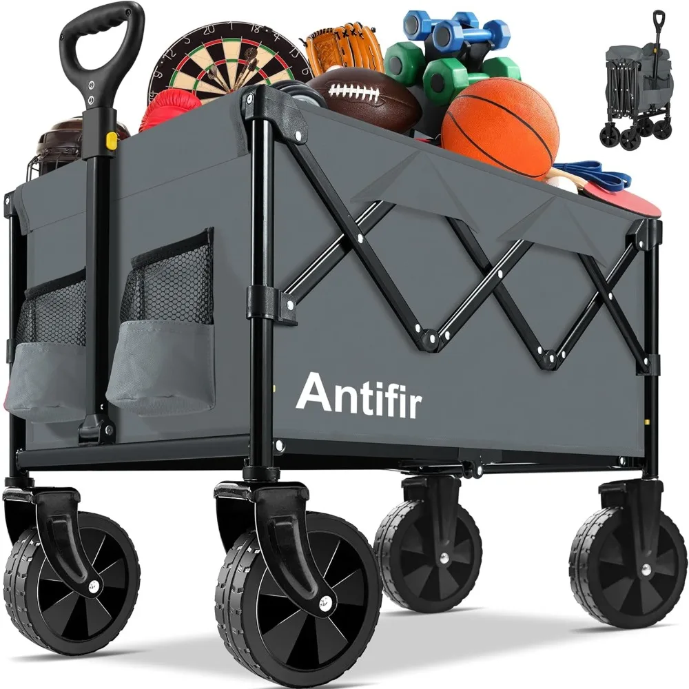 Collapsible Folding Wagon Cart, Portable Garden Wagon Cart All Terrain with Large Capacity, Heavy Duty Foldable Utility Wagon
Collapsible Folding Wagon Cart, Portable Garden Wagon Cart All Terrain with Large Capacity, Heavy Duty Foldable Utility Wagon