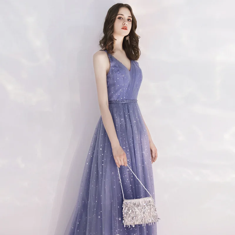 A4140 Customized Mesh Tulle Prom Dress Sweet Memory Sleeveless V-Neck Floor Length Gray Blue Wine Red Black Evening Dresses
A4140 Customized Mesh Tulle Prom Dress Sweet Memory Sleeveless V-Neck Floor Length Gray Blue Wine Red Black Evening Dresses