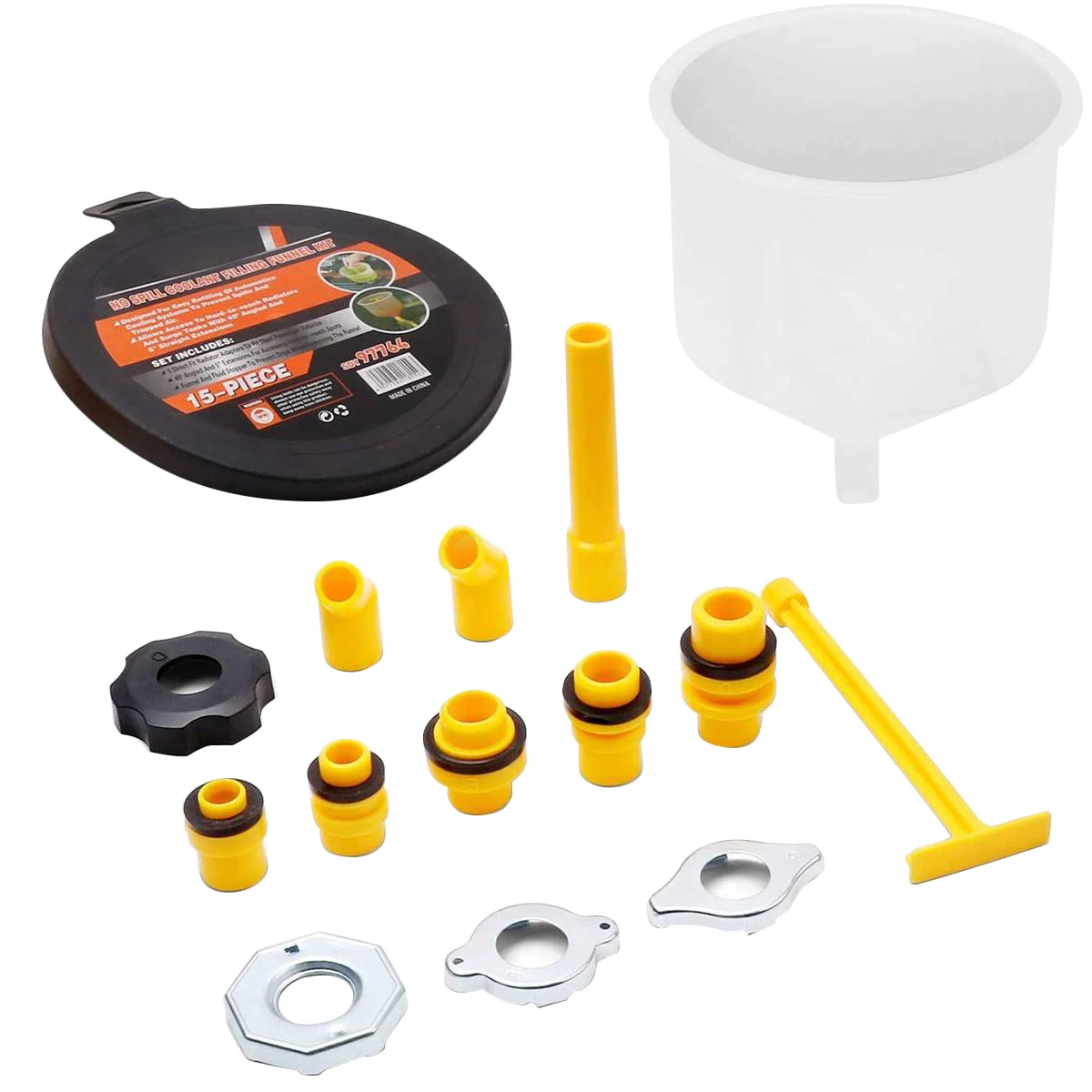 15Pcs Plastic Filling Funnel Spout Pour Oil Tool Spill Proof Coolant Filling Kit Fit for Universal
15Pcs Plastic Filling Funnel Spout Pour Oil Tool Spill Proof Coolant Filling Kit Fit for Universal