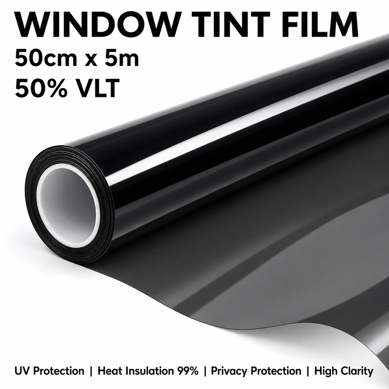 50% VLT Clear View Smoke Nano Ceramic Car Window Tint Film 50cmX500cm Pro Grade Sun Shield Detail View Installation Roll Privacy
50% VLT Clear View Smoke Nano Ceramic Car Window Tint Film 50cmX500cm Pro Grade Sun Shield Detail View Installation Roll Privacy