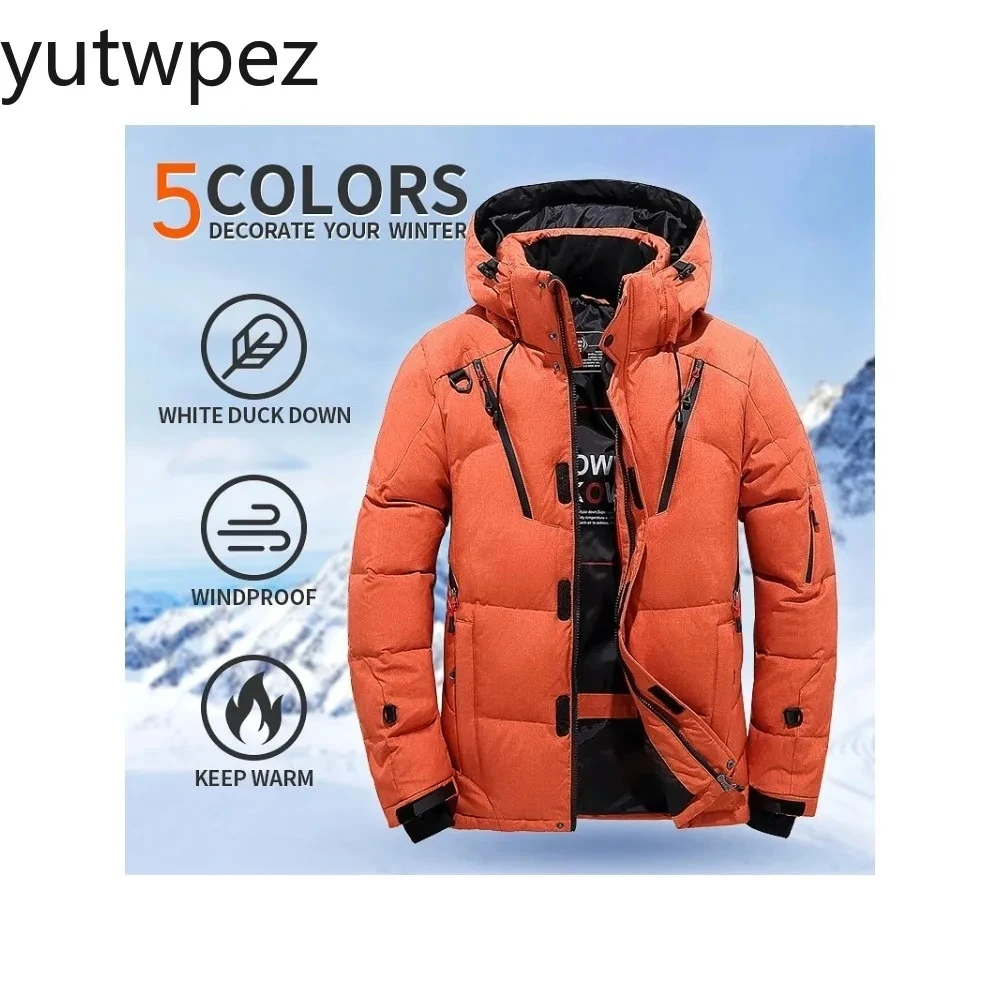 Down Jacket Men White Duck Winter Coat Windproof Warm Parkas Travel Camping Overcoat New in Thicken Solid Color Hooded Clothing
Down Jacket Men White Duck Winter Coat Windproof Warm Parkas Travel Camping Overcoat New in Thicken Solid Color Hooded Clothing