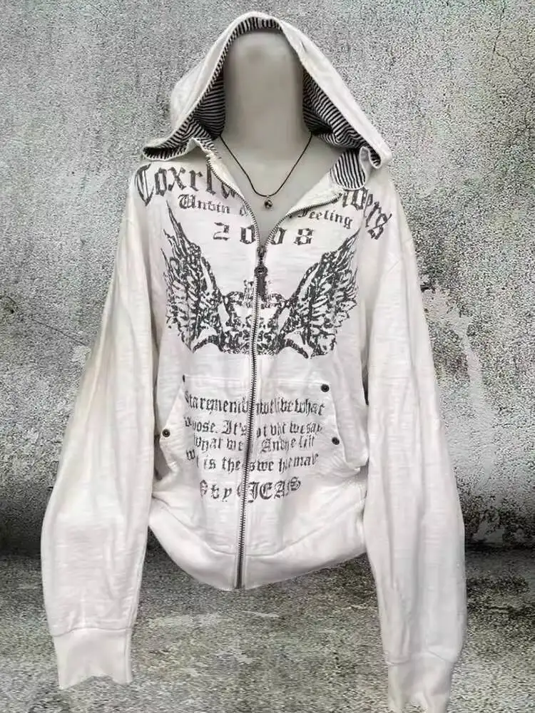 Gothic Punk Hoodies 2026 Spring Women's Vintage Printed Hoodies Casual Loose Man Women Hooded Coat Autumn Tops
Gothic Punk Hoodies 2026 Spring Women's Vintage Printed Hoodies Casual Loose Man Women Hooded Coat Autumn Tops