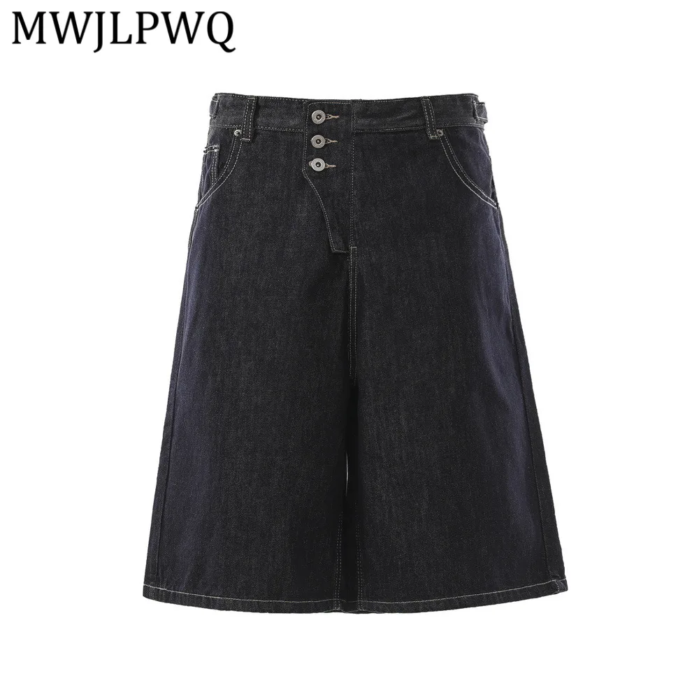MWJLPWQ Solid Color Wide-Leg Denim Shorts For Men Summer Adjustable Waistband Stylish Button Decoration Loose Fit Pants 14950
MWJLPWQ Solid Color Wide-Leg Denim Shorts For Men Summer Adjustable Waistband Stylish Button Decoration Loose Fit Pants 14950