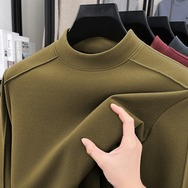 Luxury Spring New Man Long-Sleeved T-Shirt Velvet Fleece Thicken Patchwork Round Neck Innerwear T-Shirt Leisure Youth Men's Wear
Luxury Spring New Man Long-Sleeved T-Shirt Velvet Fleece Thicken Patchwork Round Neck Innerwear T-Shirt Leisure Youth Men's Wear