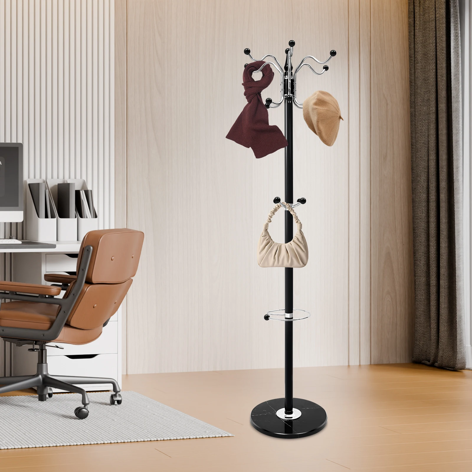 Modern Coat Rack with Natural Marble Base, Metal Racks Freestanding, Heavy Duty Coat Rack Stand, Coat Hall Tree Hats Hanger
Modern Coat Rack with Natural Marble Base, Metal Racks Freestanding, Heavy Duty Coat Rack Stand, Coat Hall Tree Hats Hanger