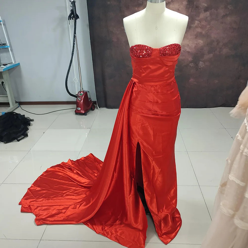 SoDigne Red Soft Satin Evening Party Gowns Slit Side Mermaid Prom Dresses Long Formal Women Dress Night Outfits
SoDigne Red Soft Satin Evening Party Gowns Slit Side Mermaid Prom Dresses Long Formal Women Dress Night Outfits
