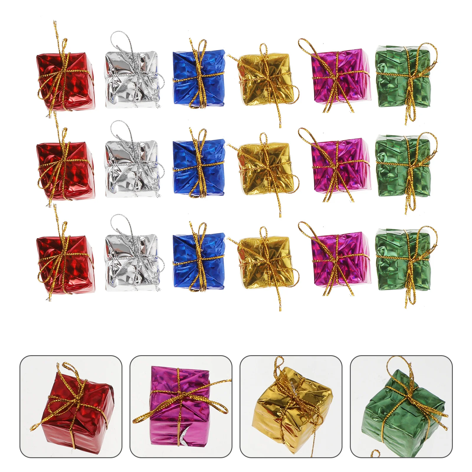 72Pcs Xmas Tree Gift Box Pendants Mini Wrapped Present Boxes Christmas Hanging Decorations Christmas Hanging Pendants
72Pcs Xmas Tree Gift Box Pendants Mini Wrapped Present Boxes Christmas Hanging Decorations Christmas Hanging Pendants