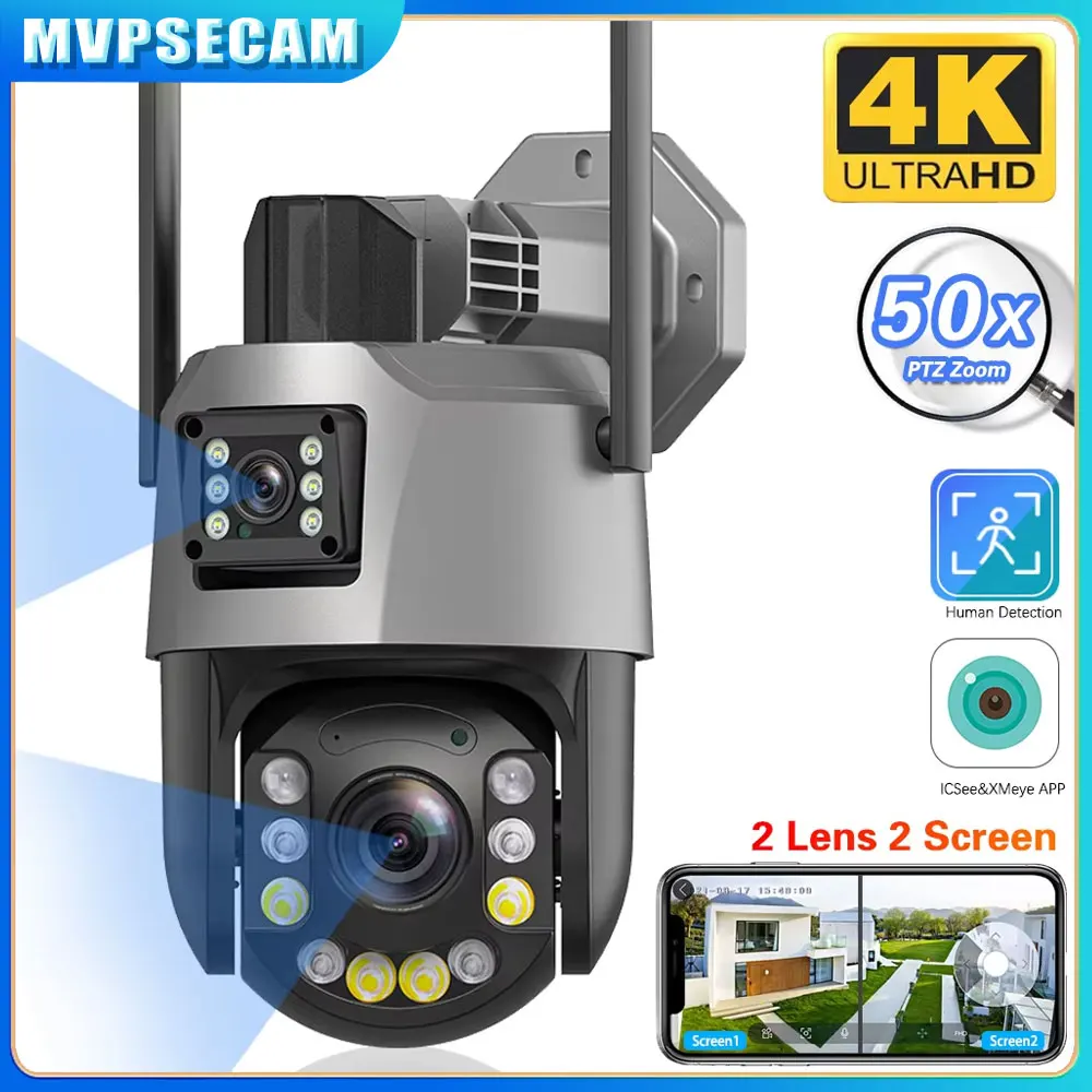4K 8MP WiFi Camera Outdoor 50X Zoom Dual Lens PTZ Security IP Cameras 150M IR Distance Human Detection Video Surveillance Webcam
4K 8MP WiFi Camera Outdoor 50X Zoom Dual Lens PTZ Security IP Cameras 150M IR Distance Human Detection Video Surveillance Webcam