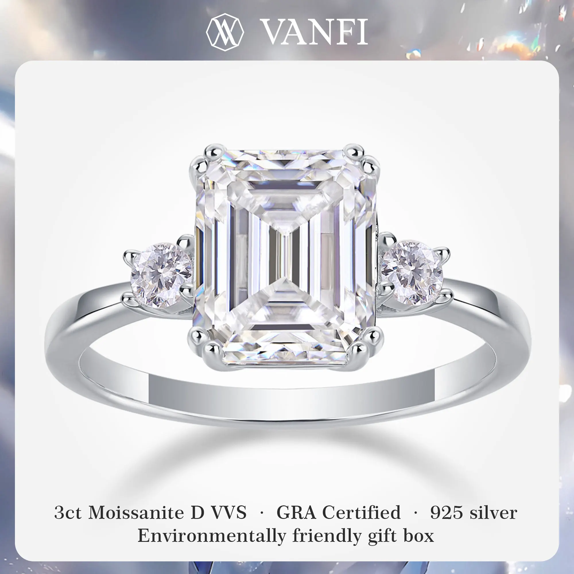 kfvanfi 3ct moissanite women ring 925 sterling silver plated white gold rectangular lab diamond wedding engagement fine jewelry
kfvanfi 3ct moissanite women ring 925 sterling silver plated white gold rectangular lab diamond wedding engagement fine jewelry