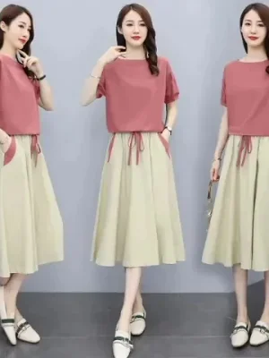 Fashionable Southeast Asian plus Size Dress Two-Piece Set Summer New Style Elegant Slimming Half Skirt Set Korean Style High ...
Fashionable Southeast Asian plus Size Dress Two-Piece Set Summer New Style Elegant Slimming Half Skirt Set Korean Style High ...