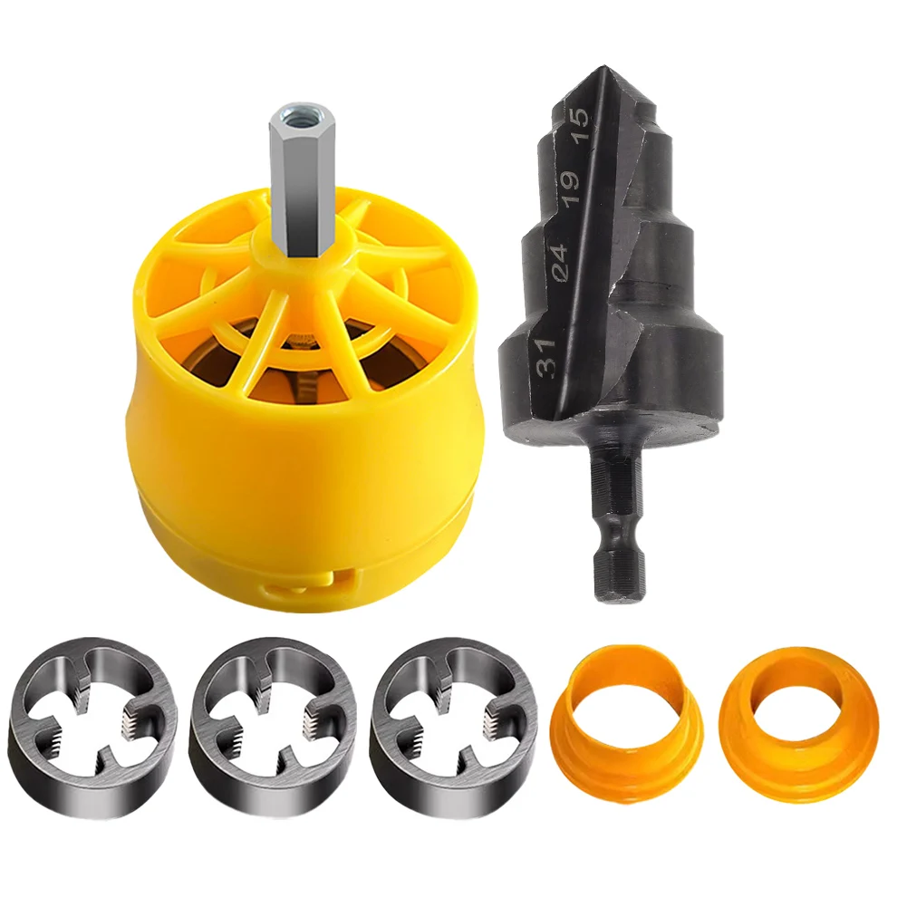 Plumber Tools PPR Drill Bit Portable Pipe Threader Smooth Thread Mouth 3 Thread Sizes Buckle Design For Construction Sites
Plumber Tools PPR Drill Bit Portable Pipe Threader Smooth Thread Mouth 3 Thread Sizes Buckle Design For Construction Sites