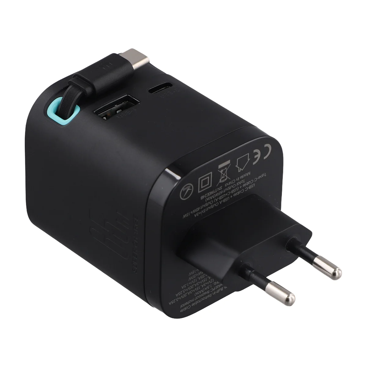 A39R-JOYROOM 65W Retractable Cable Charger Auto Type-C Data Cable for Laptop Cell Phone Portable Charger EU Plug
A39R-JOYROOM 65W Retractable Cable Charger Auto Type-C Data Cable for Laptop Cell Phone Portable Charger EU Plug