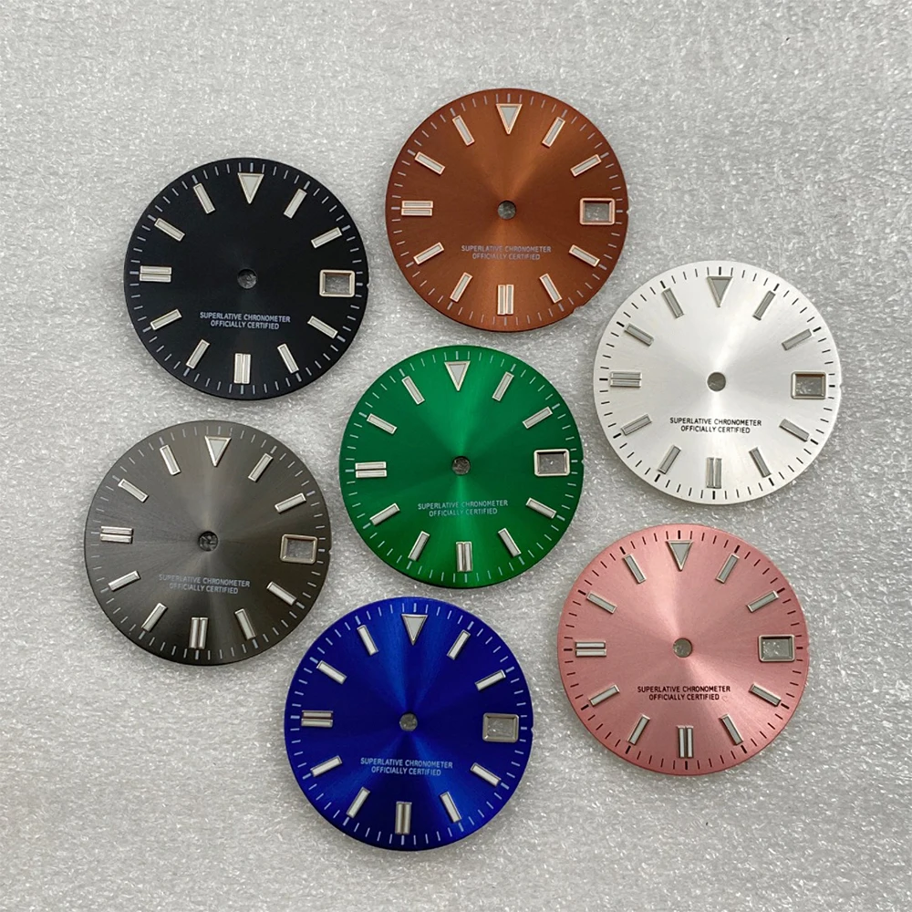 28.5mm S Logo Dial Fit NH35/NH36/4R Automatic Movement Green Luminous Sunray High Quality Watch Modification Accessories
28.5mm S Logo Dial Fit NH35/NH36/4R Automatic Movement Green Luminous Sunray High Quality Watch Modification Accessories