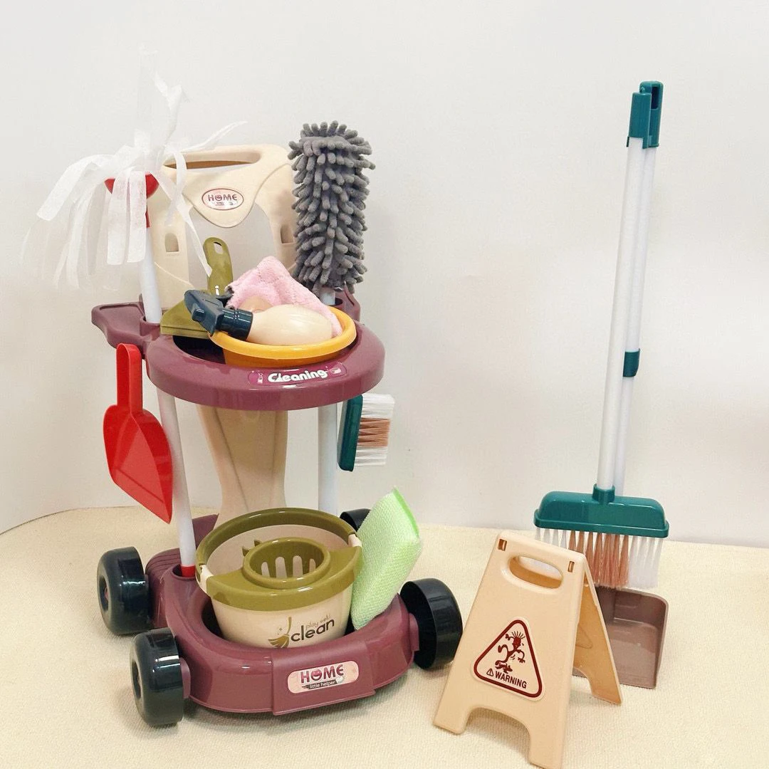 Simulation Cleaning Tool Hygiene Cart with Vacuum Machine Broom Mop Pretend Play Household Cleaning Educational Toy Kid Gifts
Simulation Cleaning Tool Hygiene Cart with Vacuum Machine Broom Mop Pretend Play Household Cleaning Educational Toy Kid Gifts