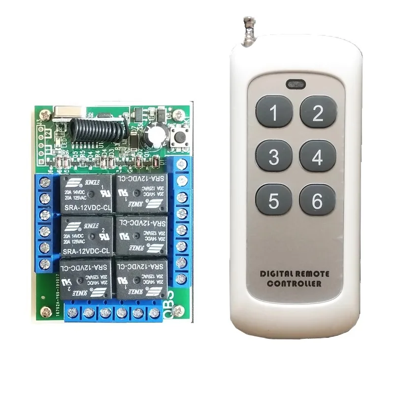 5V12V24V Channel 4 Channel 6 Channel, Intelligent Learning RF Wireless Remote Control Switch Receiving Module Controller, Magic
5V12V24V Channel 4 Channel 6 Channel, Intelligent Learning RF Wireless Remote Control Switch Receiving Module Controller, Magic