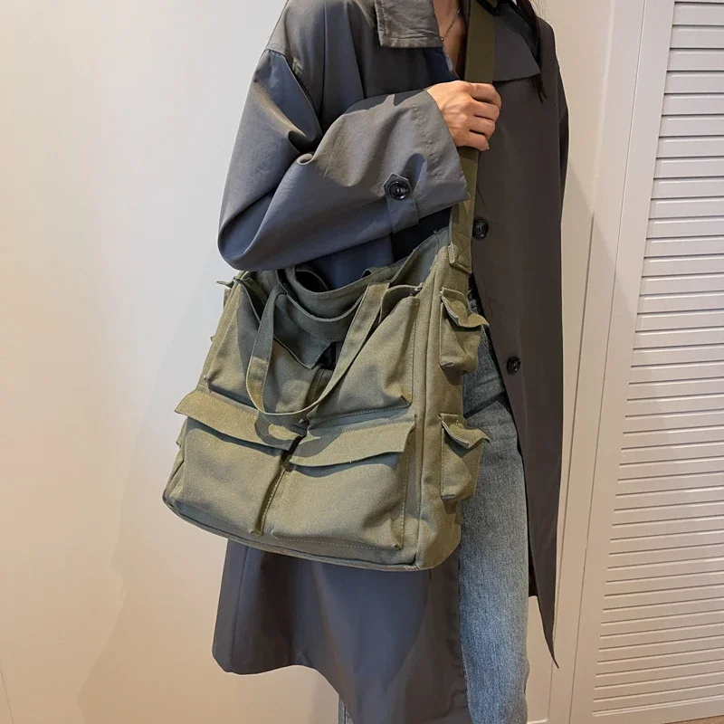 Canvas Bag Trend Messenger Bags Y2K Shoulder Cross Bag Eco Bags Shopper Korean Satchel Murse Multiple Pockets Tote Handbag
Canvas Bag Trend Messenger Bags Y2K Shoulder Cross Bag Eco Bags Shopper Korean Satchel Murse Multiple Pockets Tote Handbag