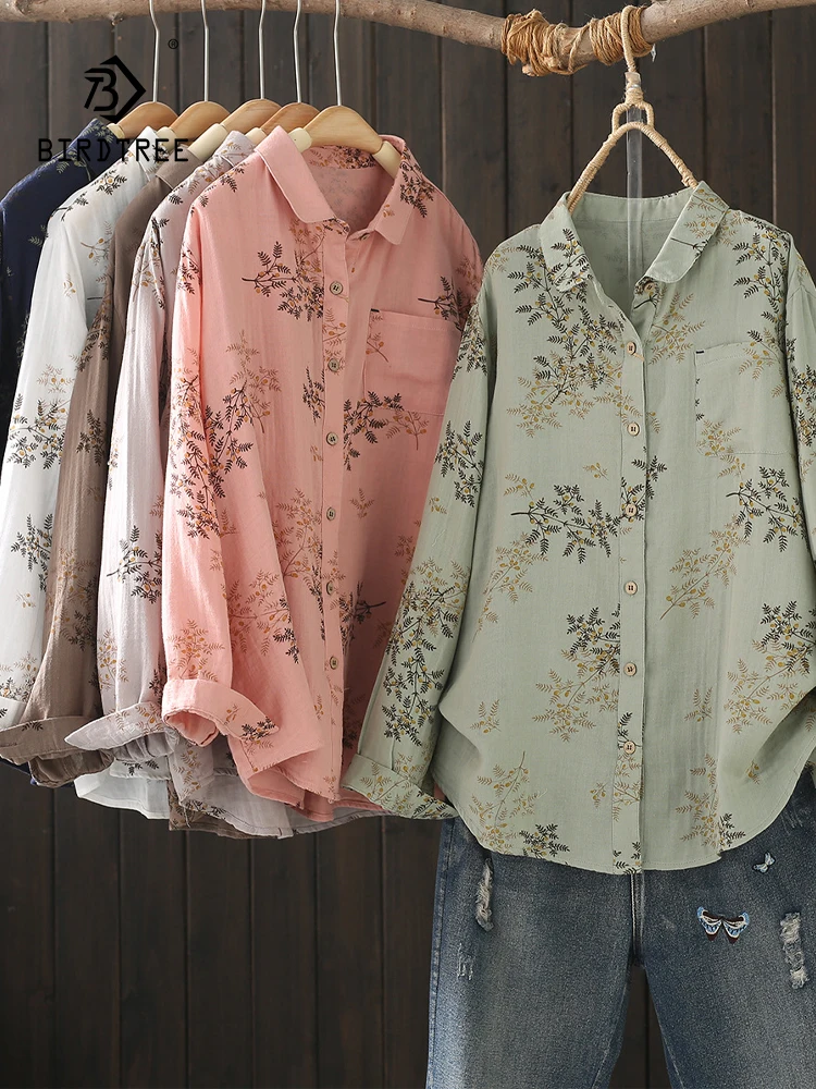 New 2025 Spring Cotton Yarn Long Sleeve Shirt, Women Turn-down Collar Print, Mori Girl Retro Soft Casual Loose Blouse T53235CC
New 2025 Spring Cotton Yarn Long Sleeve Shirt, Women Turn-down Collar Print, Mori Girl Retro Soft Casual Loose Blouse T53235CC