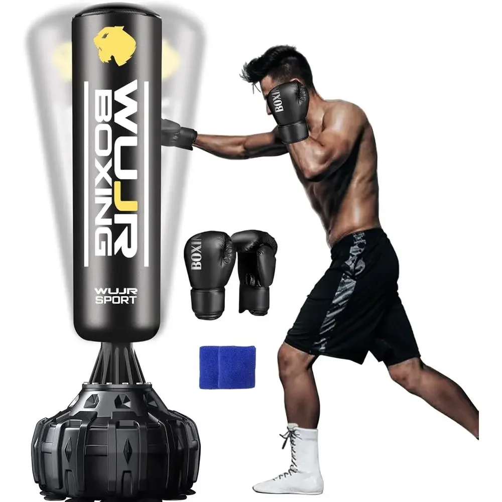 70-Inch Tall Heavy Duty Suction Cup Boxing Bag with Gloves for Adult Men - Kickboxing Training
70-Inch Tall Heavy Duty Suction Cup Boxing Bag with Gloves for Adult Men - Kickboxing Training
