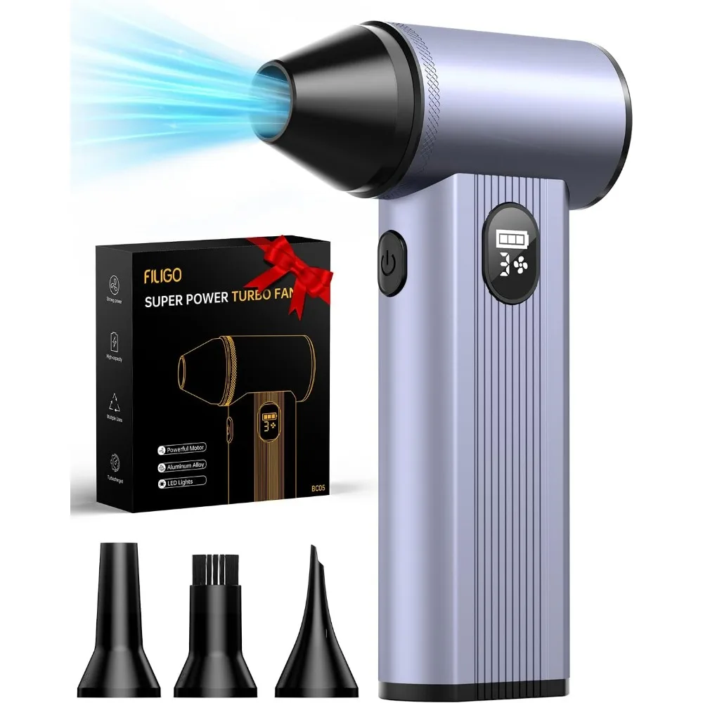 High Speed Cordless Air Duster 150000RPM Rechargeable 8000mAh Battery 4 Speed Settings LED Light for Home Car PC Outdoor
High Speed Cordless Air Duster 150000RPM Rechargeable 8000mAh Battery 4 Speed Settings LED Light for Home Car PC Outdoor