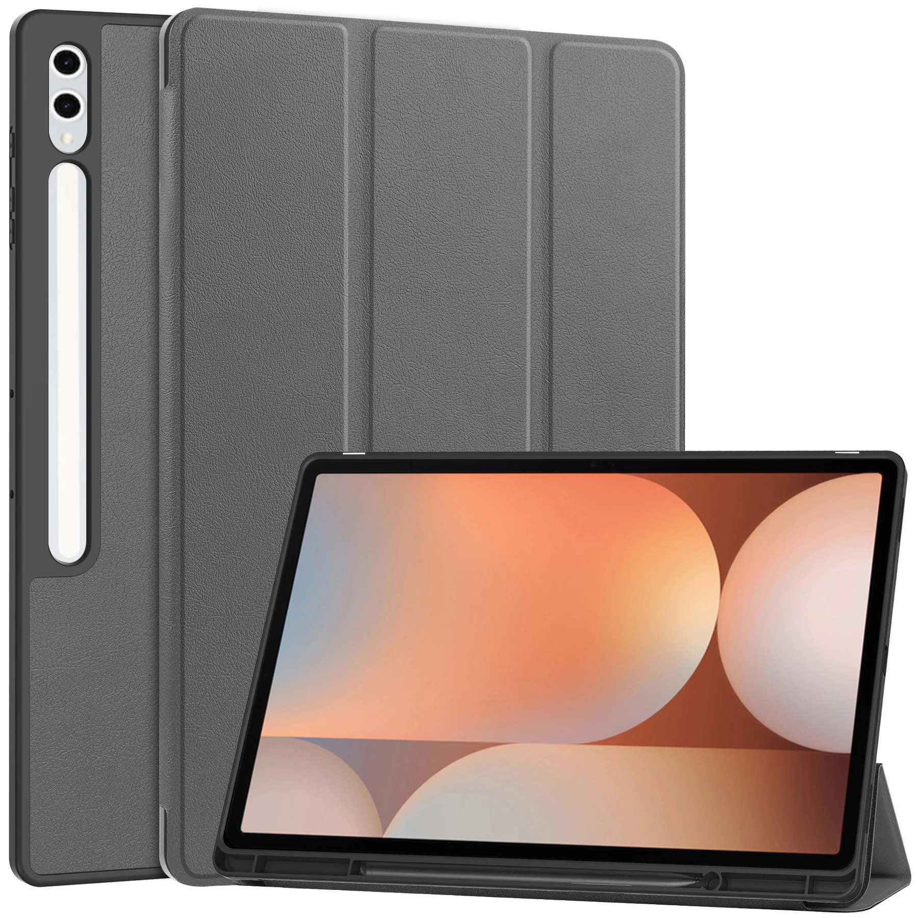 Чехол для планшета Samsung Tab S10 Ultra SM-X920, кожаный ультратонкий тройной чехол из ТПУ с гнездом для ручки
Чехол для планшета Samsung Tab S10 Ultra SM-X920, кожаный ультратонкий тройной чехол из ТПУ с гнездом для ручки