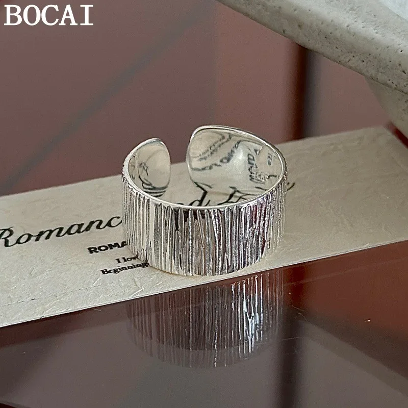 BOCAI NEW S925 Sterling Silver Simple And Aashionable Niche Design Textured Ring
BOCAI NEW S925 Sterling Silver Simple And Aashionable Niche Design Textured Ring