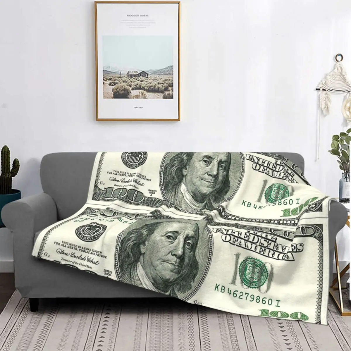 Benjamin Franklin 100 Dollar Bill Knitted Blankets Fleece Money Pattern USA Warm Throw Blankets for Car Sofa Couch Bedspread
Benjamin Franklin 100 Dollar Bill Knitted Blankets Fleece Money Pattern USA Warm Throw Blankets for Car Sofa Couch Bedspread