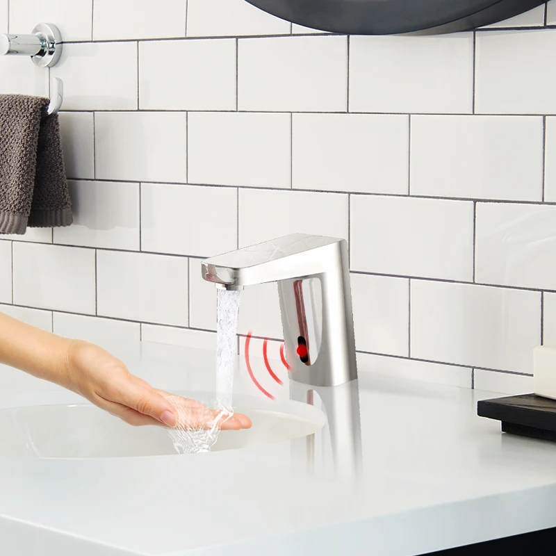 Smart Motion Infrared Sensor Faucet Automatic Touchless Chrome Vanity Faucets Bathroom Sink Faucet With Control Box
Smart Motion Infrared Sensor Faucet Automatic Touchless Chrome Vanity Faucets Bathroom Sink Faucet With Control Box