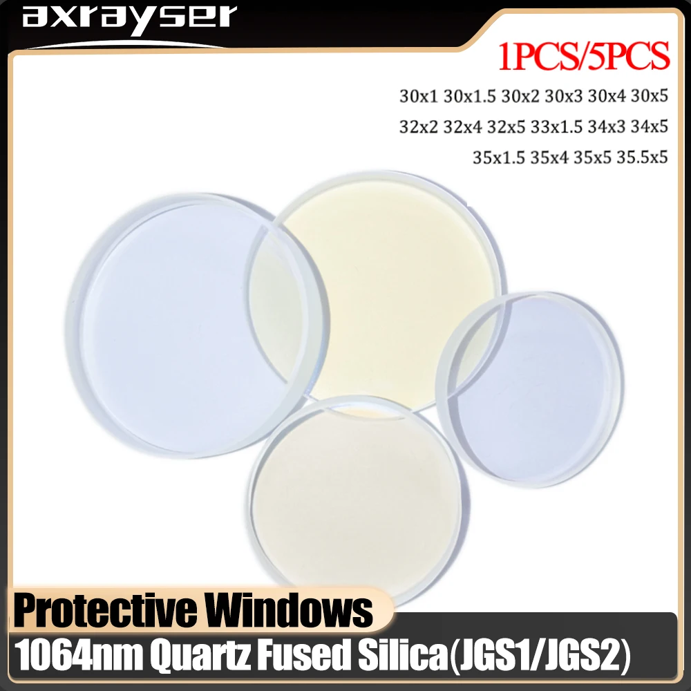 Fiber Laser Protective Windows 1/5Pcs Dia30/32/33/34/35/35.5mm Lens 1064nm For Raytools Precitec WSX Fiber Cutting Machine
Fiber Laser Protective Windows 1/5Pcs Dia30/32/33/34/35/35.5mm Lens 1064nm For Raytools Precitec WSX Fiber Cutting Machine