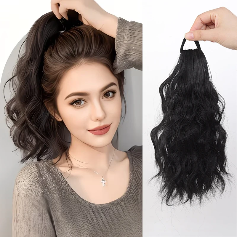 Elastic Hairband Wavy Ponytail Wigs 12-Inch Durable Synthetic Natural Wave Hair Pieces for Women Daily Wear
Elastic Hairband Wavy Ponytail Wigs 12-Inch Durable Synthetic Natural Wave Hair Pieces for Women Daily Wear