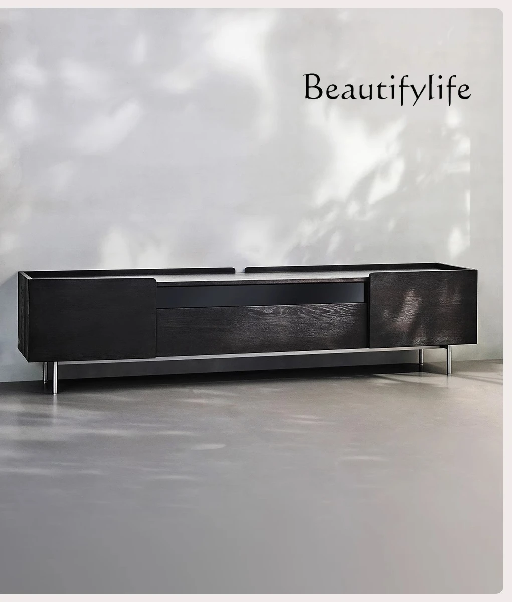Solid wood TV cabinet Living room black ash wood storage cabinet Vintage Nordic home floor drawer cabinet
Solid wood TV cabinet Living room black ash wood storage cabinet Vintage Nordic home floor drawer cabinet