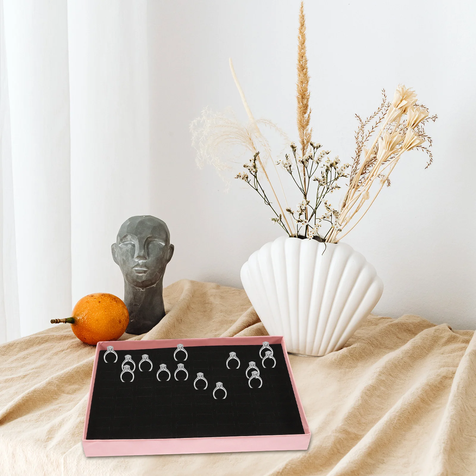 4pcs Cotton Pad Trays 100 Slots Ring Display Insert Jewelry Storage Organizer Showcase Holder Stackable Drawer Tray Small 
4pcs Cotton Pad Trays 100 Slots Ring Display Insert Jewelry Storage Organizer Showcase Holder Stackable Drawer Tray Small