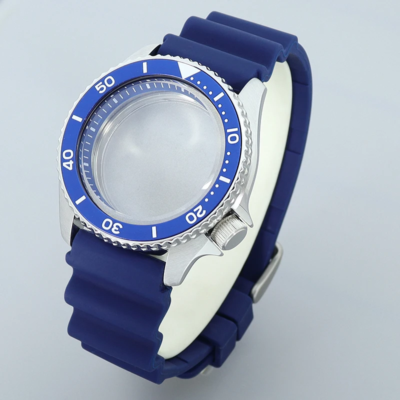 42.5mm Watch Case Sapphire Glass Rubber Strap For SKX007 Seiko nh35 nh34 4R36 Movement 28.5mm Dial 3.8 o'clock blue chapter Ring
42.5mm Watch Case Sapphire Glass Rubber Strap For SKX007 Seiko nh35 nh34 4R36 Movement 28.5mm Dial 3.8 o'clock blue chapter Ring
