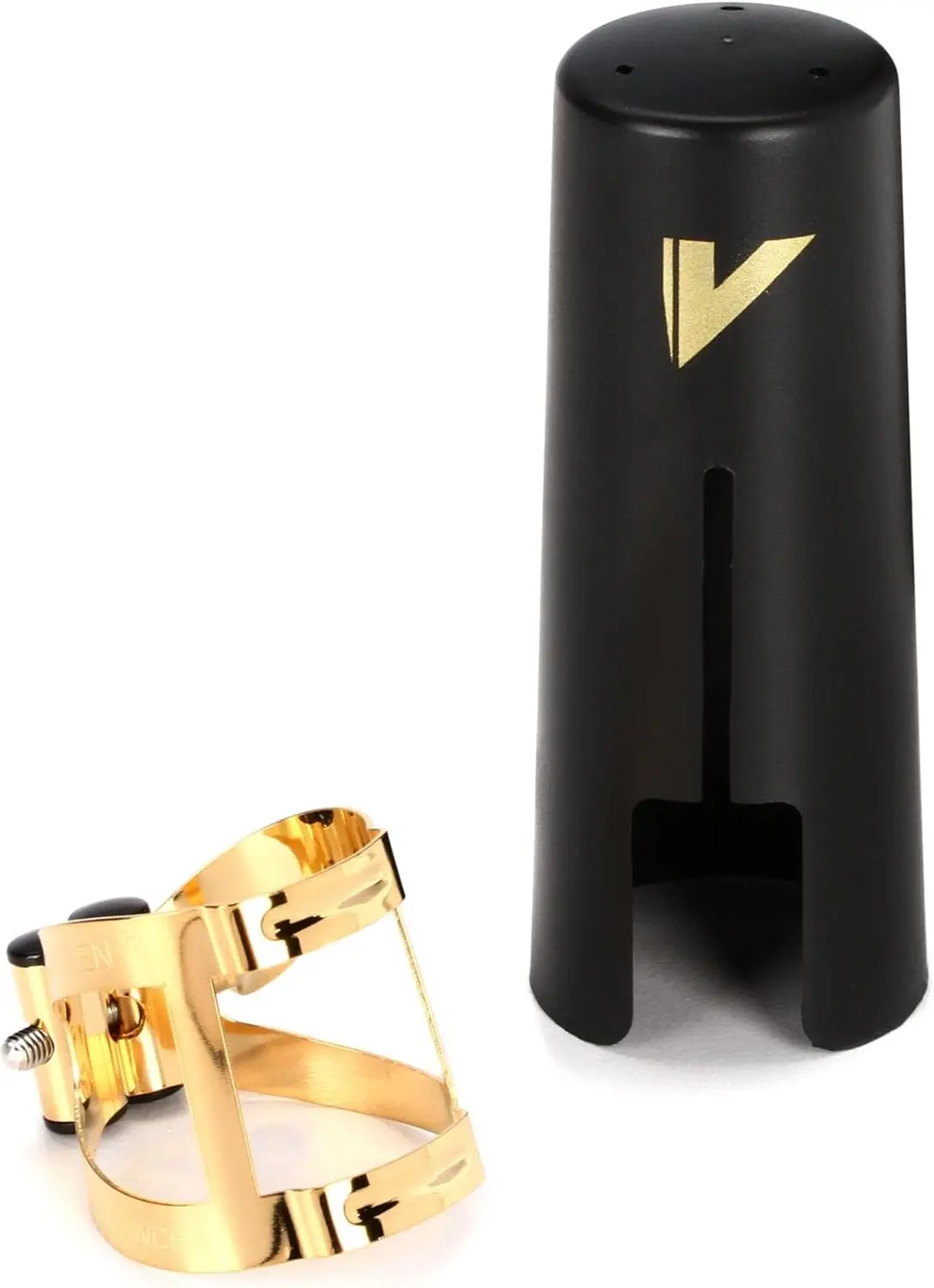 Gilded Ligature and Plastic Cap for Alto Saxophone - Lightweight, Easy Setup, Double-Track Screw
Gilded Ligature and Plastic Cap for Alto Saxophone - Lightweight, Easy Setup, Double-Track Screw