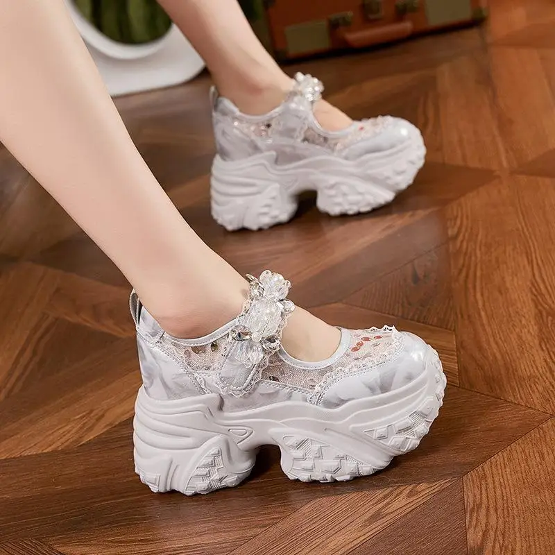 Real Leather Thick Heel Mary Jane Sandals Women's Magic Tape Shoe Flower Water Diamond Casual Fashion Sandals Breathable Mesh
Real Leather Thick Heel Mary Jane Sandals Women's Magic Tape Shoe Flower Water Diamond Casual Fashion Sandals Breathable Mesh