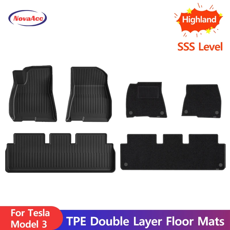 Floor Mats For Tesla Model 3 SSS Level Floor Liner Double Layer TPE Carpet Mats Waterproof Comfortable Car Interior Accessories
Floor Mats For Tesla Model 3 SSS Level Floor Liner Double Layer TPE Carpet Mats Waterproof Comfortable Car Interior Accessories
