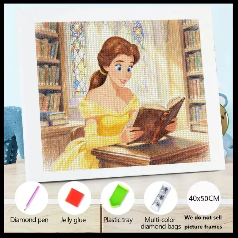 1 шт. 5D Full Drill Diamond Painting Kit, Принцесса Диснея Белль читает в библиотечной сцену, Красуня и Чудовище сказочный мультфильм G
1 шт. 5D Full Drill Diamond Painting Kit, Принцесса Диснея Белль читает в библиотечной сцену, Красуня и Чудовище сказочный мультфильм G