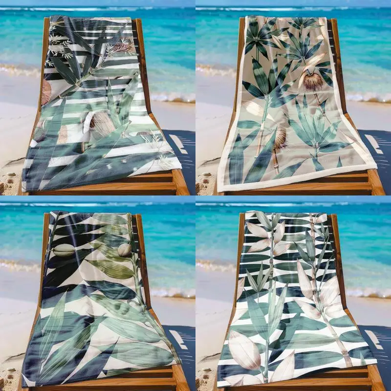 Tropical Leaves Beach Towel Patterned Sunscreen And Windproof Suitable For Swimming Pool Camping Travel Blanket
Tropical Leaves Beach Towel Patterned Sunscreen And Windproof Suitable For Swimming Pool Camping Travel Blanket