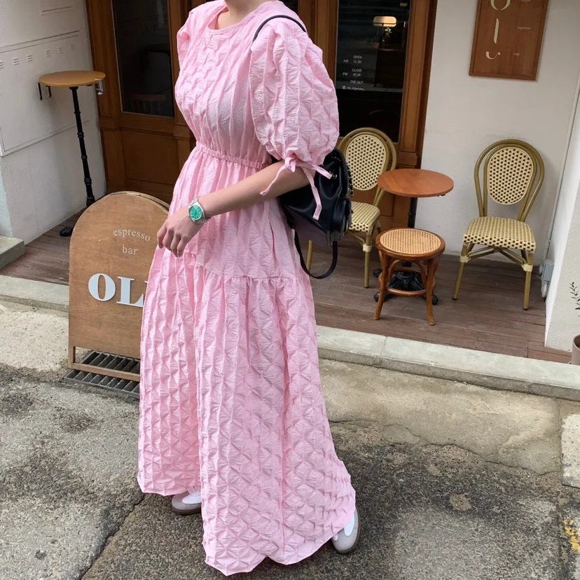 Summer New Chic round Ne Bubble Sve Waist Cinched Long Dr Women's Korean Sle Regular Fit Medium Softn Online Exc...
Summer New Chic round Ne Bubble Sve Waist Cinched Long Dr Women's Korean Sle Regular Fit Medium Softn Online Exc...